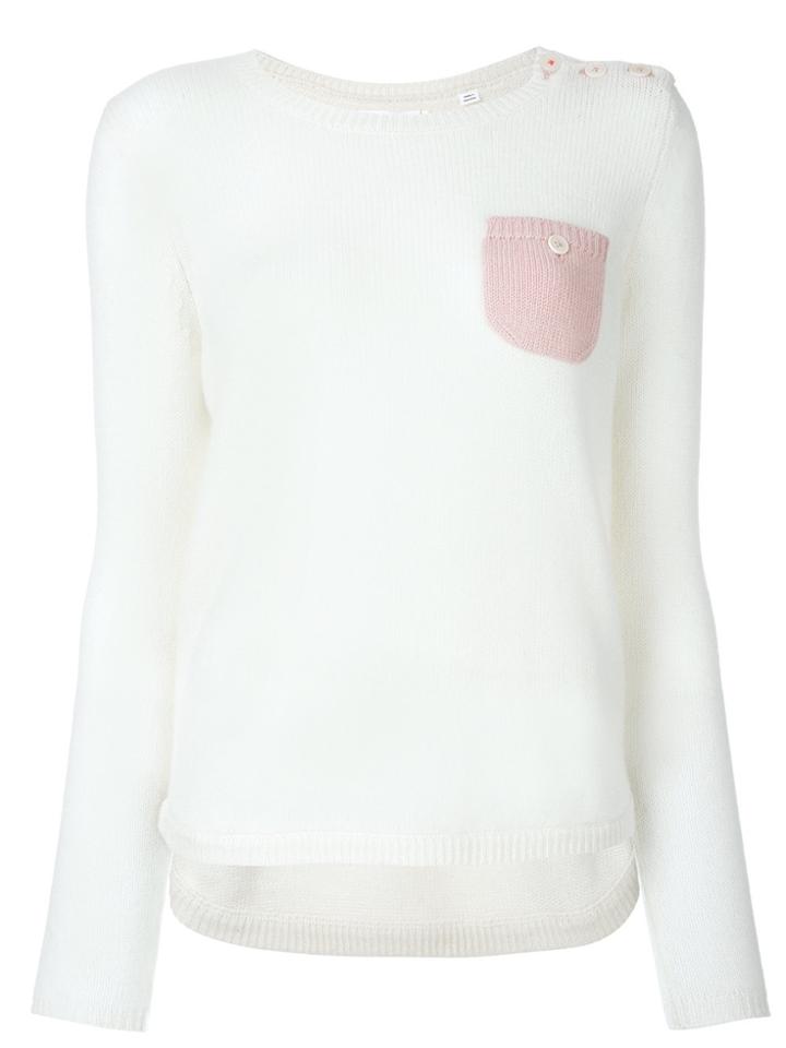 Chinti & Parker Elbow Patch Jumper - Nude & Neutrals