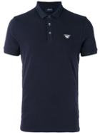Armani Jeans Embroidered Logo Polo Shirt, Men's, Size: Large, Blue, Cotton/spandex/elastane