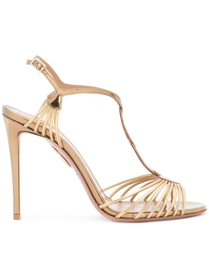 Aquazzura Josephine Sandals - Metallic