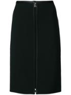 Versace Zip Front Pencil Skirt - Black