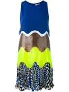 Emilio Pucci - Wave Colour Blocked Dress - Women - Silk - 42, Blue, Silk