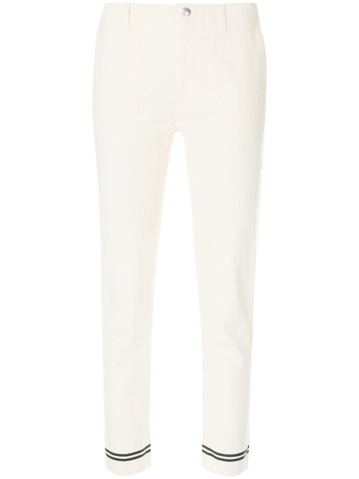 Philosophy Di Lorenzo Serafini Stripe Trim Trousers - Neutrals