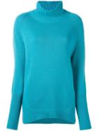 Etro Turtleneck Jumper, Women's, Size: 42, Blue, Viscose/cashmere/wool