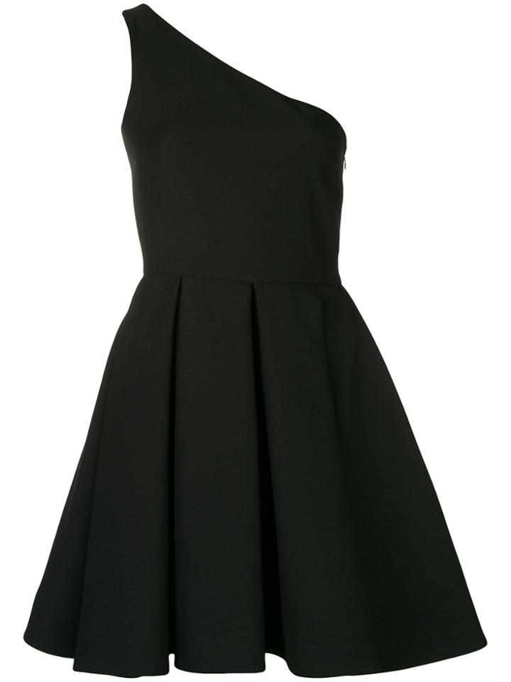 Valentino Single Shoulder Flared Dress - Black