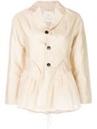 Renli Su Rear Lace-up Fitted Jacket - Neutrals