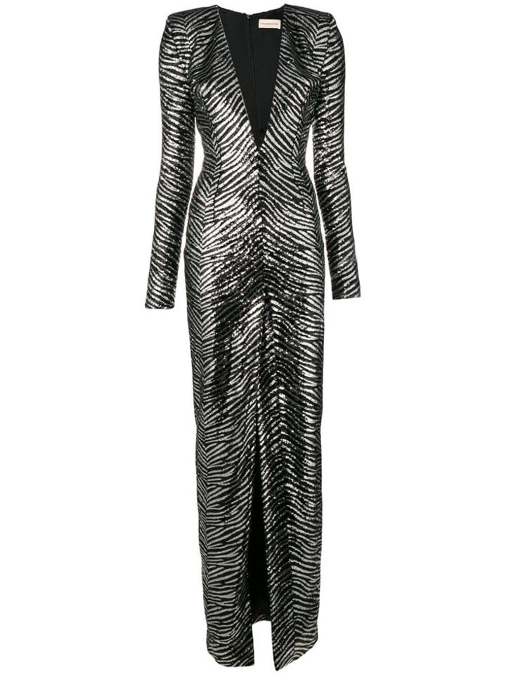 Alexandre Vauthier Long Sequined Dress - Black