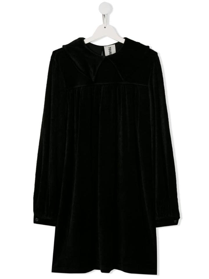 Touriste Oversized Collar Dress - Black