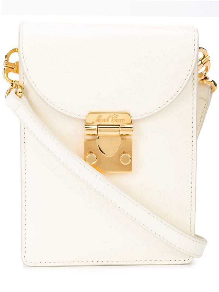 Mark Cross Mini Foldover Shoulder Bag - White