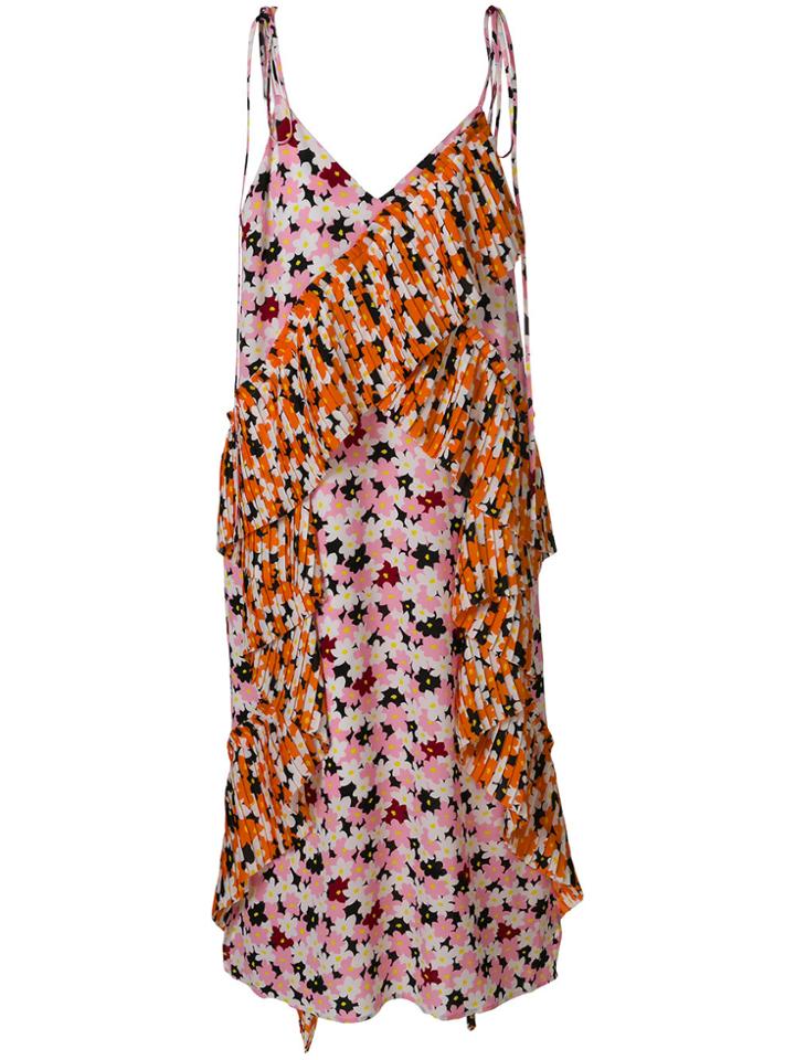 Kenzo Jackie Flowers Midi Dress - Pink & Purple