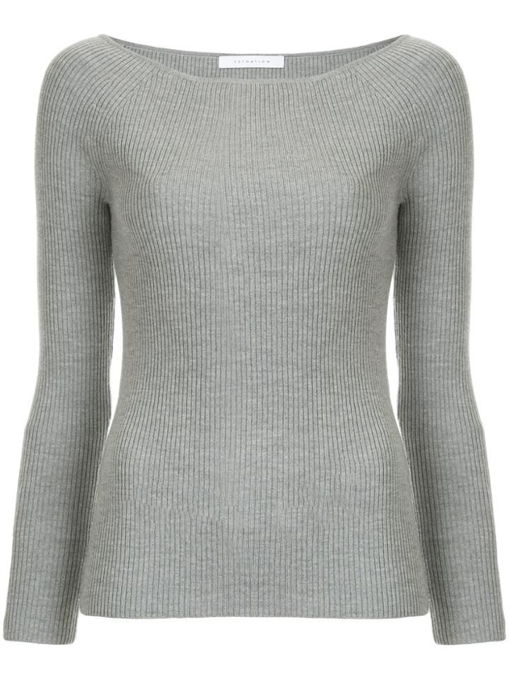 Estnation Slim-fit Long Sleeved Top - Grey