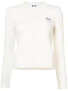 Comme Des Garçons Play Round Neck Cardigan - Neutrals