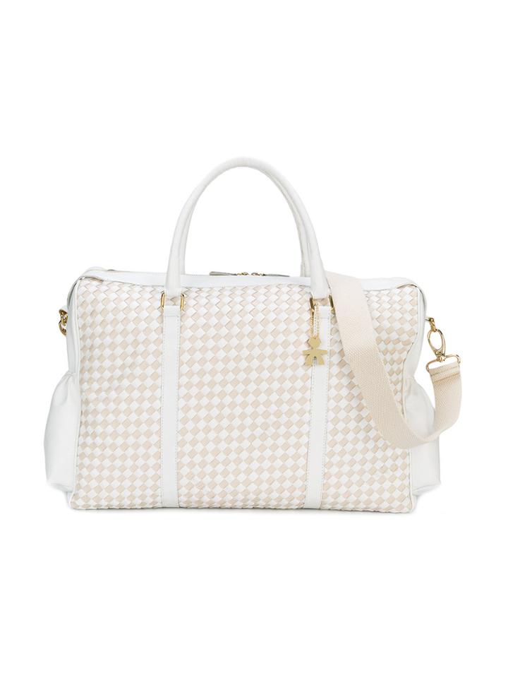 Le Bebé Enfant Checkered Changing Bag - White