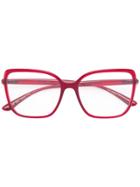 Dolce & Gabbana Eyewear Oversized Square Glasses - Red