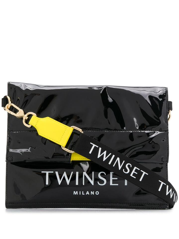 Twin-set Logo Print Tote - Black