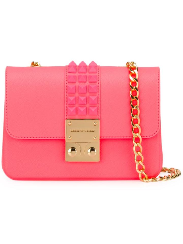 Designinverso 'amalfi' Studded Shoulder Bag, Women's, Pink/purple, Pvc