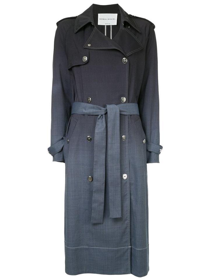 Sonia Rykiel Mid-length Trench Coat - Blue