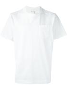 Sacai Chest Pocket T-shirt, Men's, Size: 1, White, Cotton