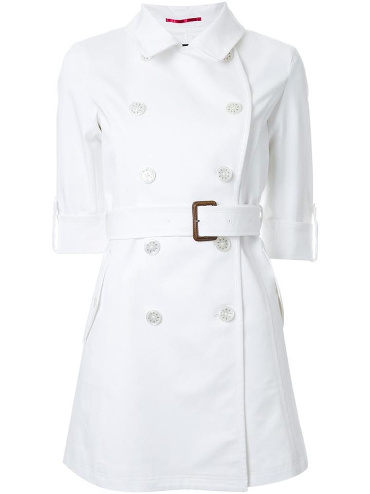 Loveless Half Sleeve Trench Coat - White