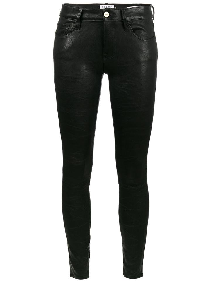 Frame Denim - Skinny Lambskin Trousers - Women - Lamb Skin - 28, Black, Lamb Skin