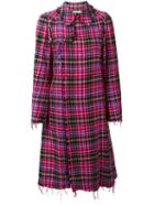 Comme Des Garçons Vintage Tartan Coat, Women's, Size: Medium, Pink/purple