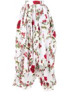 Alexander Mcqueen Floral Asymmetric Skirt - White
