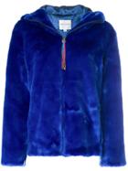 Mira Mikati Faux Fur Hooded Jacket - Blue
