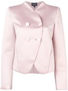 Giorgio Armani Double Breasted Satin Jacket - Pink