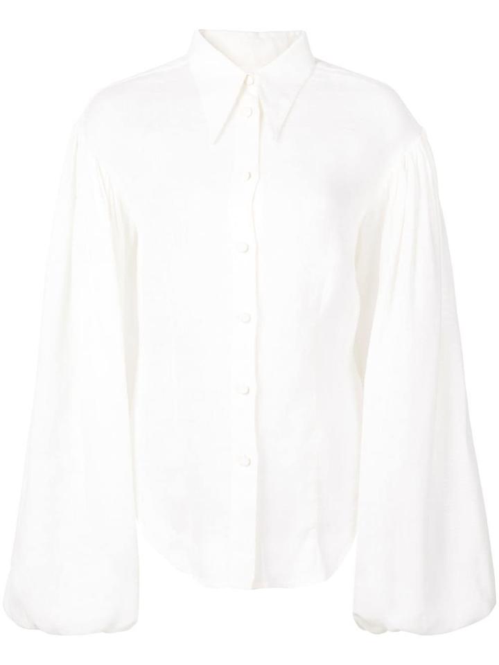 Khaite Bishop Sleeve Shirt - White