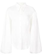 Khaite Bishop Sleeve Shirt - White