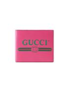 Gucci Gucci Print Leather Bi-fold Wallet - Pink & Purple
