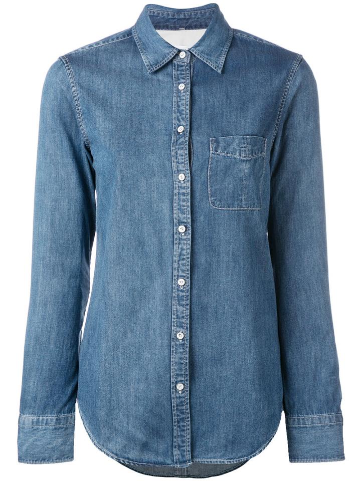 Rag & Bone Denim Shirt, Women's, Size: Xs, Blue, Cotton/silk