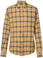 Faith Connexion Checked Shirt, Men's, Size: Xs, Yellow/orange, Cotton/spandex/elastane