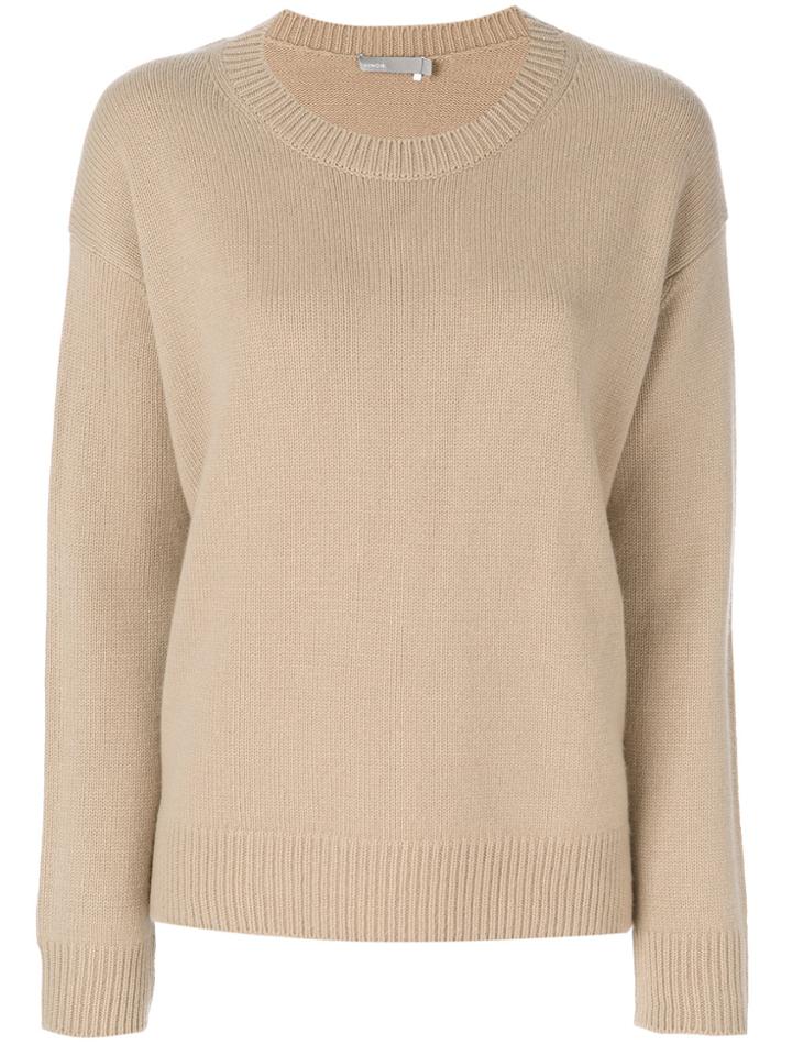 Vince Ribbed Detail Jumper - Nude & Neutrals