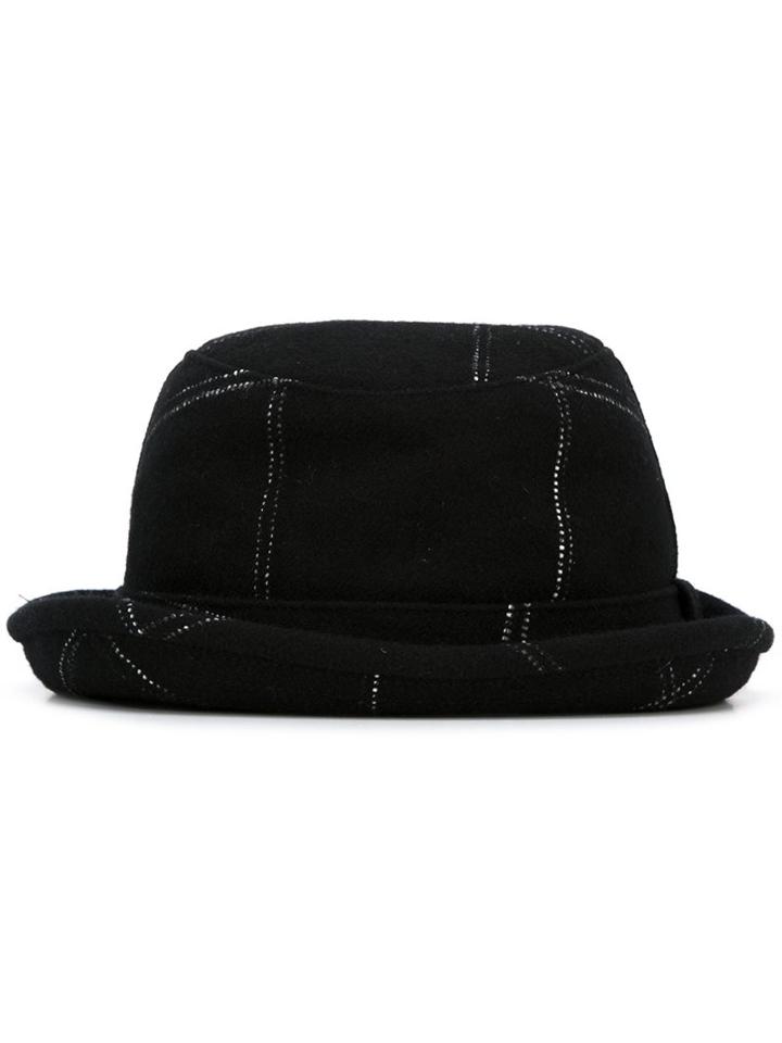 Ps By Paul Smith Patterned Trilby, Men's, Size: Small, Black, Silk/wool