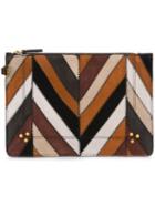 Jérôme Dreyfuss 'popoche' Chevron Clutch Bag, Women's, Nude/neutrals