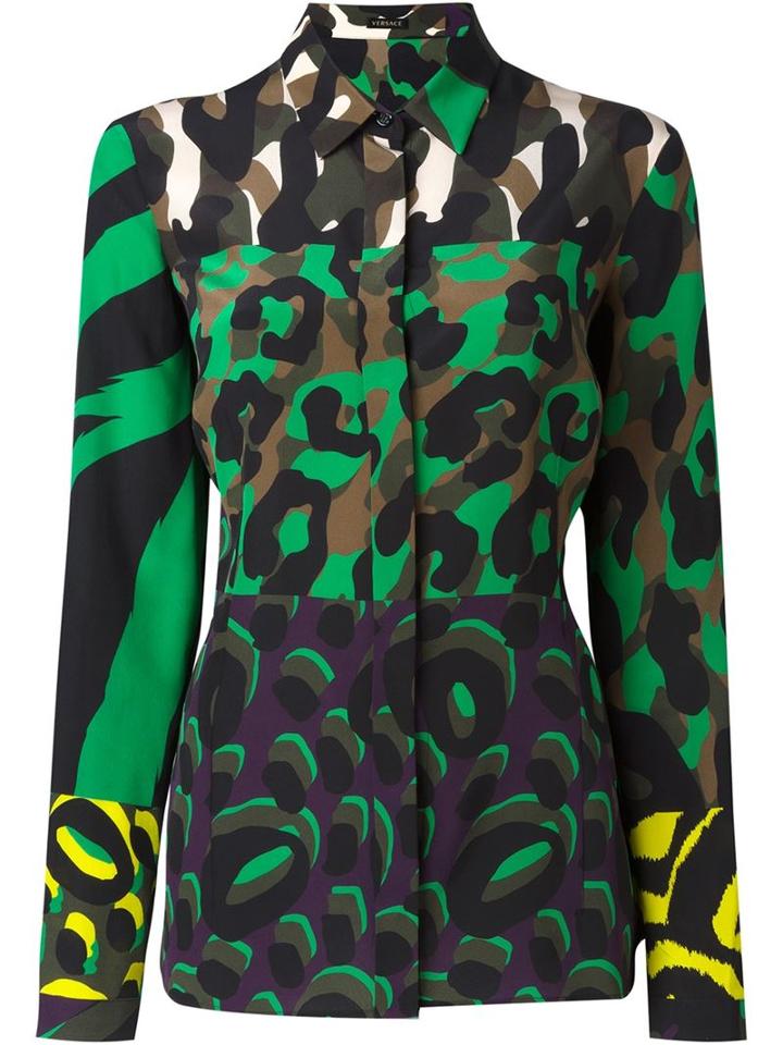 Versace 'wild Patch' Shirt, Women's, Size: 44, Silk