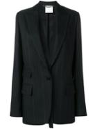 Stella Mccartney Striped Suit Blazer - Black