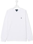 Ralph Lauren Kids Embroidered Logo Sweatshirt, Boy's, Size: 16 Yrs, White