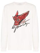 Givenchy Dragon Head Logo Print Jumper - White