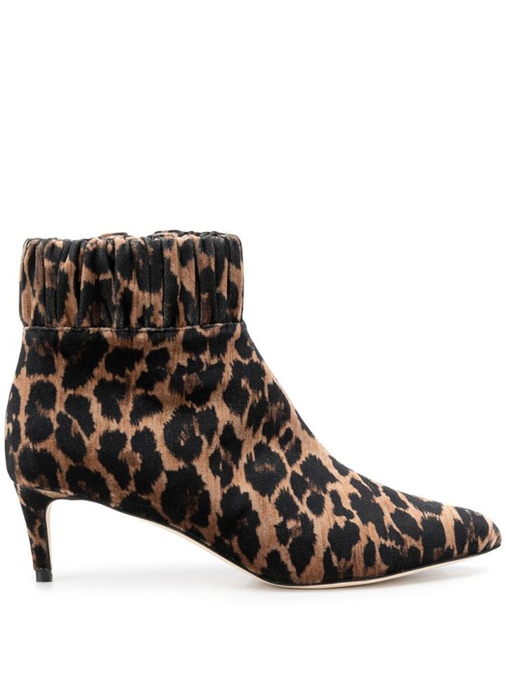 Chloe Gosselin Jenna Leopard Pointed Boots - Brown