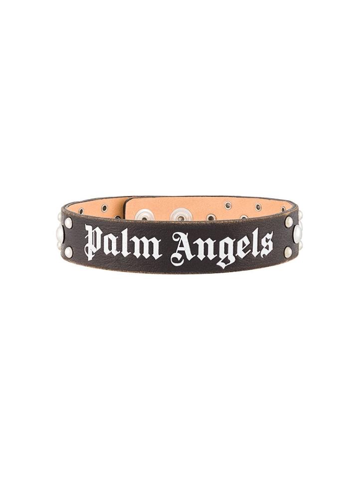 Palm Angels Logo Print Choker Necklace - Black