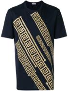 Versace Collection Greek Key Pattern T-shirt - Blue