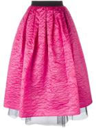Marc Jacobs Crinkle Taffeta Full Skirt - Pink & Purple