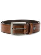 Paul & Shark Logo Embossed Belt - Brown