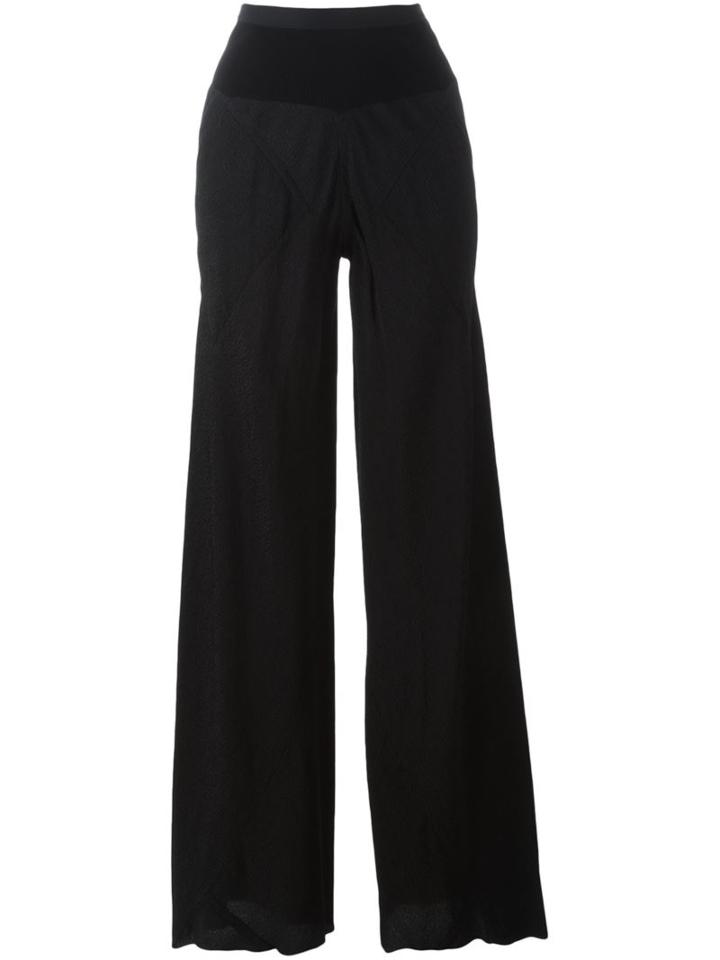 Rick Owens 'bias' Palazzo Pants, Women's, Size: 38, Black, Silk/viscose/cotton/nylon