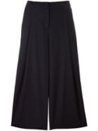 Michael Michael Kors Cropped Palazzo Pants, Women's, Size: 4, Blue, Polyester/spandex/elastane/viscose/wool