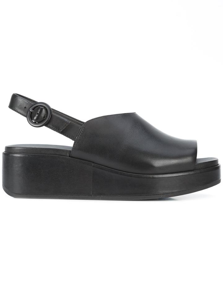 Camper Slingback Platform Sandals - Black