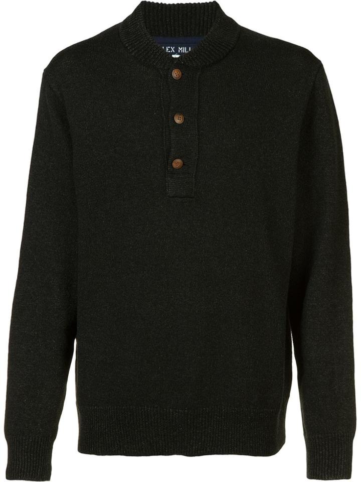 Alex Mill Buttoned Jumper - Black
