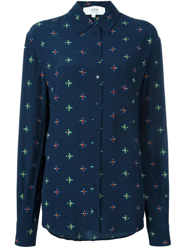 Vanessa Bruno Athé Geometric Print Button Down Shirt