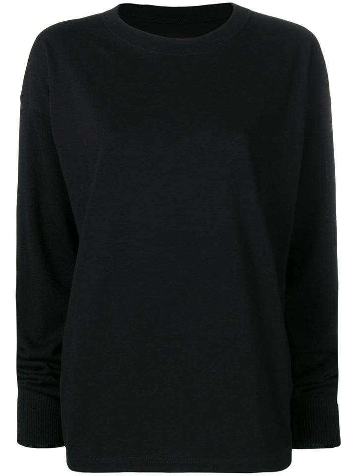 Mm6 Maison Margiela Mm6 Back Print Knitted Sweatshirt - Black